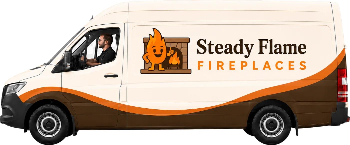 Steady Flame Fireplaces service van